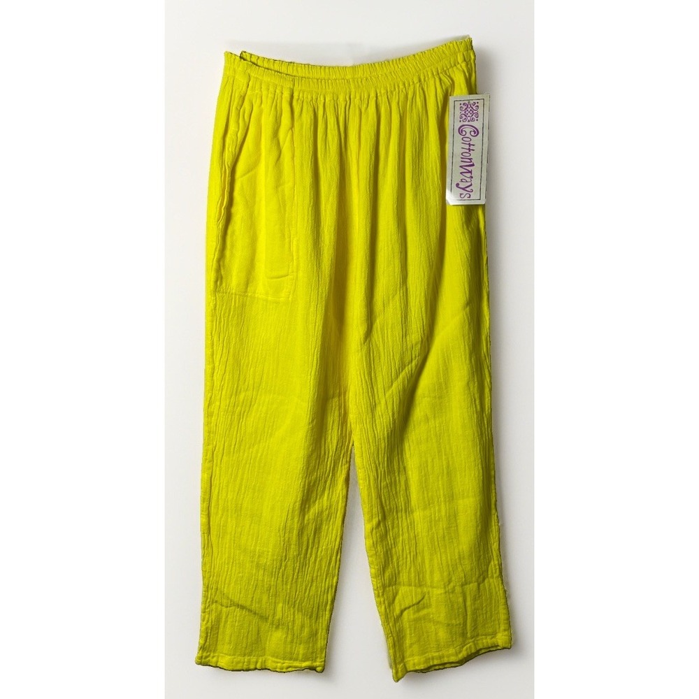 Cottonways Brenda Women's Size 2 Sunshine Gauze Pants NWT Cropped Pockets